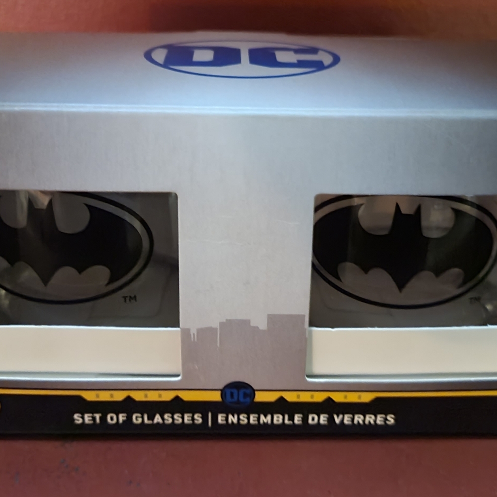 DC Batman Whisky Glass Set - 10oz Set Of 2
